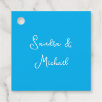 Elegant Plain Azure Blue Personalised Custom