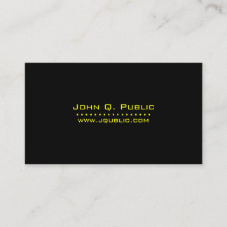 Elegant Plain Black Business Card