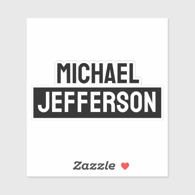 Elegant Plain Black White Personalised Custom (Sheet)