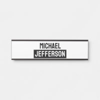 Elegant Plain Black White Personalised Custom
