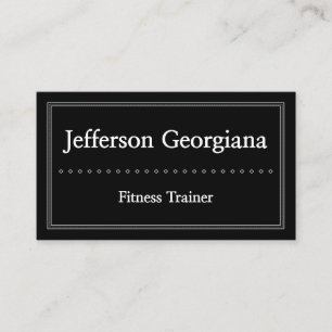 Elegant & Plain Fitness Trainer Business Card