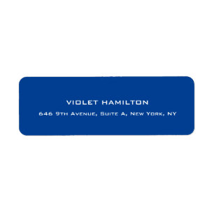 Elegant Plain Simple Deep Blue Professional Modern
