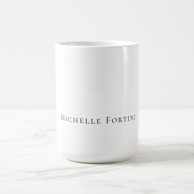 Elegant Plain Simple Minimalist Coffee Mug (Center)