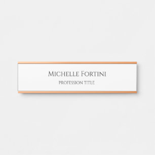 Elegant Plain Simple Minimalist Door Sign