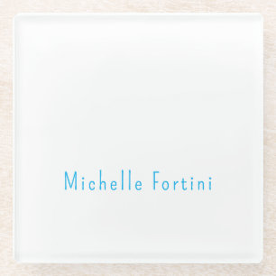 Elegant Plain Simple Minimalist Glass Coaster