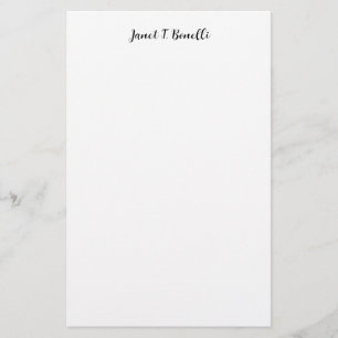 Elegant Plain Simple Professional Calligraphy Stationery