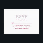 Elegant Plain White Lavender RSVP Card<br><div class="desc">Very elegant and practical RSVP in white,  lavender,  violet,  and burgundy.</div>