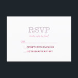 Elegant Plain White Lavender RSVP Card<br><div class="desc">Very elegant and practical RSVP in white,  lavender,  violet,  and burgundy.</div>