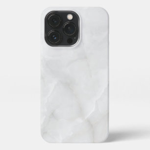 Elegant Plain White Marble iPhone 13 Pro Case