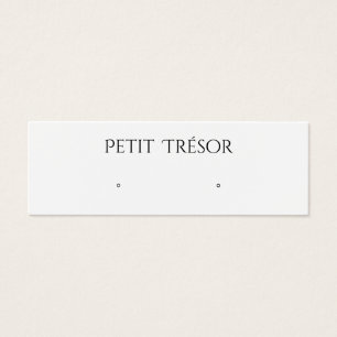 Elegant Plain White Stud Earring Display