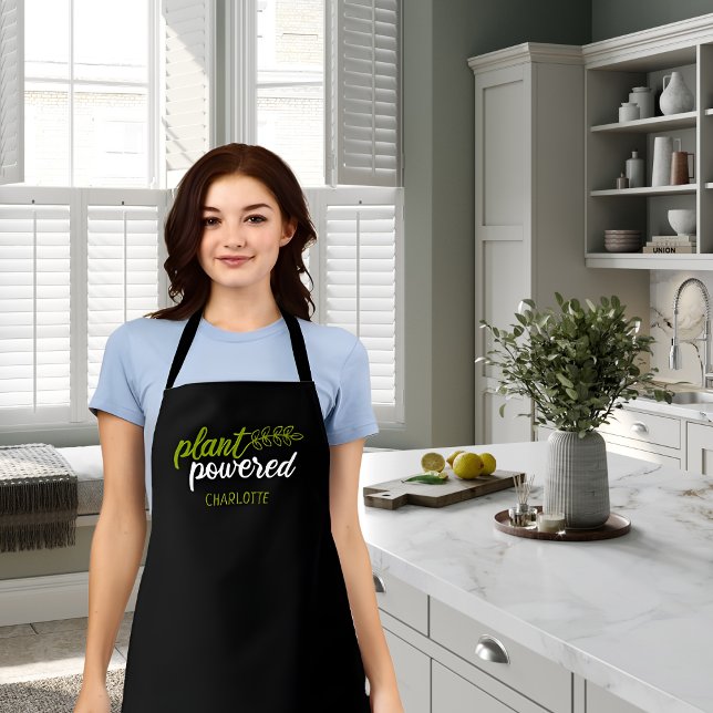 Elegant Plant Powered Vegan Custom  Apron (Creator Uploaded)