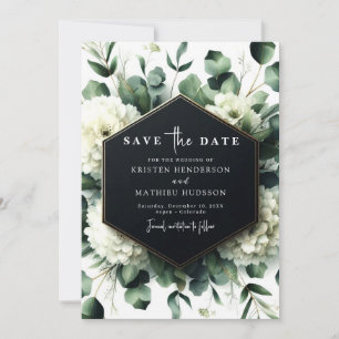 Elegant Playful Eucalyptus Digital Wedding Save The Date