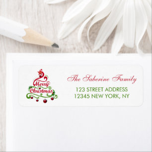 Elegant & Playful Swirly Christmas Tree Typography