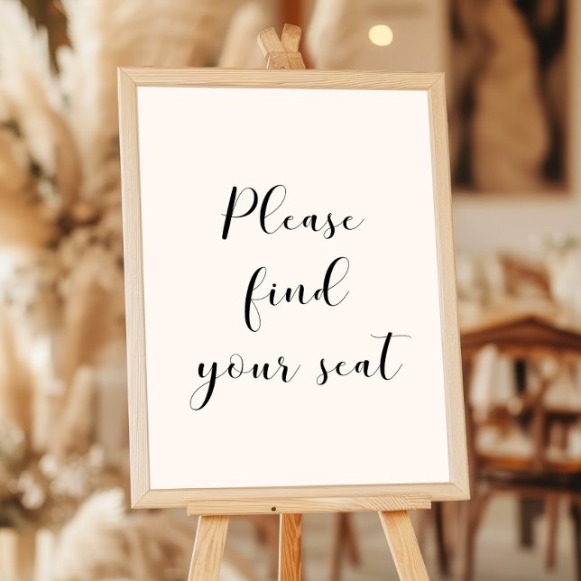 Elegant Please find your seat wedding sign (Creator Uploaded)