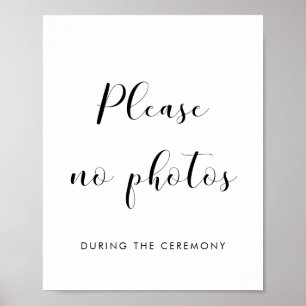 Elegant Please no photos wedding sign