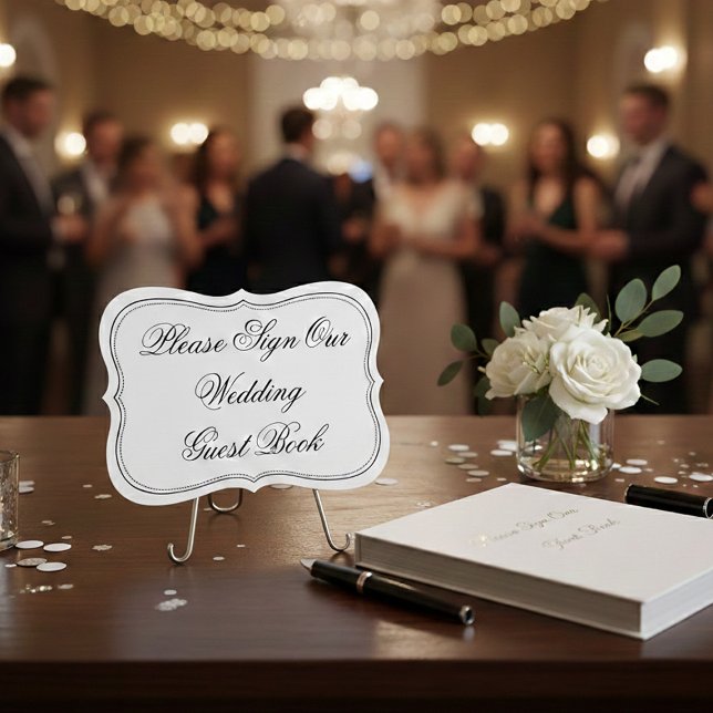 Elegant Please Sign Our Wedding Guest Book Sign (Creator Uploaded)