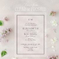 Elegant Plum Purple Classic Monogram Wedding