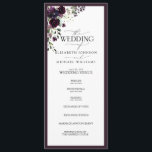 Elegant Plum Purple Mauve Floral Watercolor  Programme<br><div class="desc">A formal wedding program features a bouquet of plum purple, lavender and mauve flowers and botanical greenery, and is bordered in plum purple. Personalise your details accented with beautiful modern hand lettered calligraphy. This program was designed for a large wedding, such as a full Catholic mass with lots of bridesmaids...</div>