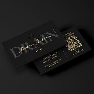 Elegant Plumbing Contractor Plumber Black Script Business Card