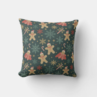 Elegant Poinsettia Watercolor 'MERRY CHRISTMAS' Pi Cushion