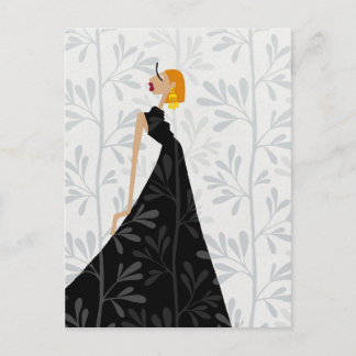 Elegant Poise Glam Fashion Art Postcard