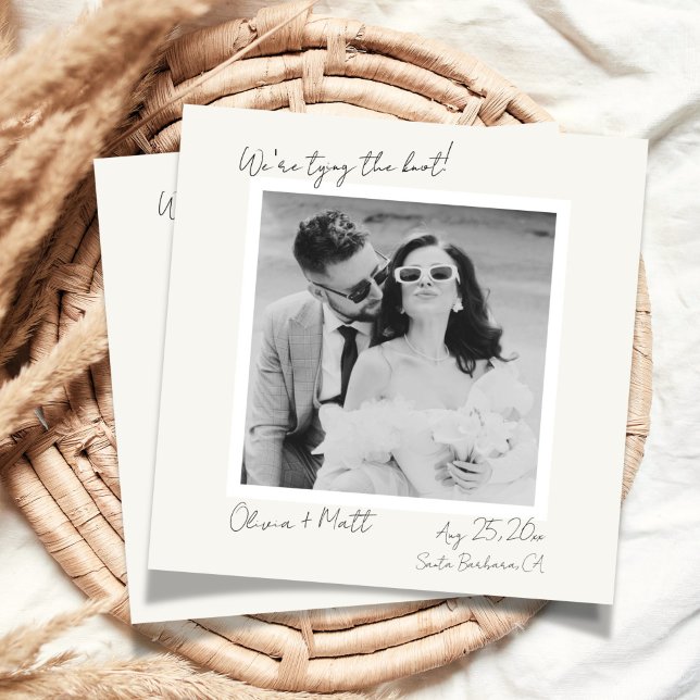 Elegant Polaroid Save the Date Wedding Invitation (Elegant Polaroid Save the Date Wedding Invitation)