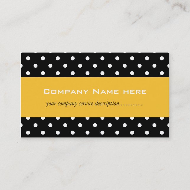 Elegant  polka dots profile cards (Front)