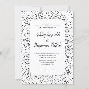 Elegant Polka Dots Wedding Invitation