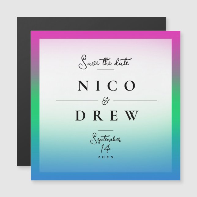 Elegant Polysexual Pride Wedding  (Front/Back)
