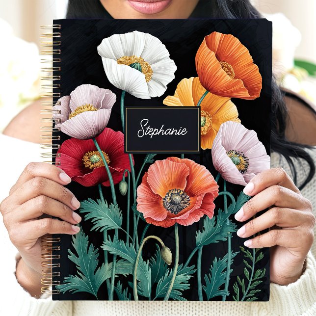 Elegant Poppy Floral Custom Name Planner (Creator Uploaded)
