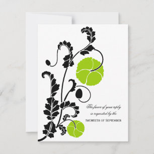 Elegant Poppy Wedding RSVP / Reply Cards