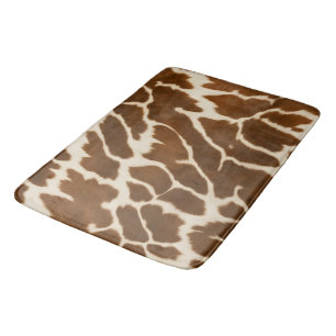 Elegant Popular Cow Faux Leather Collection Bath Mat