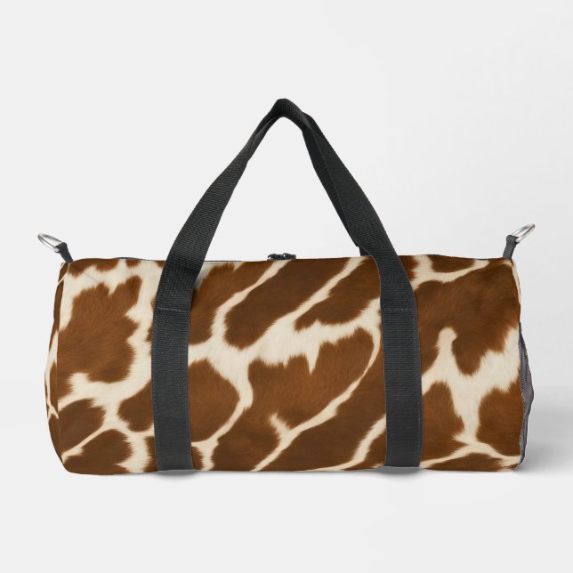 Elegant Popular Cow Faux Leather Collection Duffle Bag (Front)