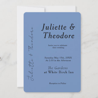 Elegant Porcelain Blue Wedding Invitation