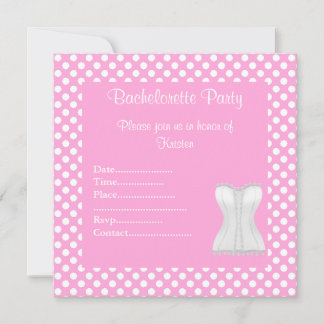 ELEGANT POT PINK BACHELORETTE PARTY INVITE