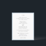 Elegant Powder Blue Monogram Budget Wedding Invite<br><div class="desc">Modern wedding invitations featuring a clean design with serif and script fonts.</div>