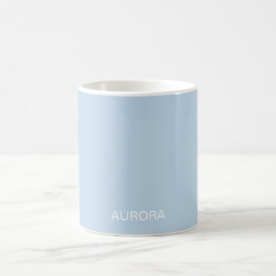 Elegant Powder Blue Personalised Name - Coffee Mug