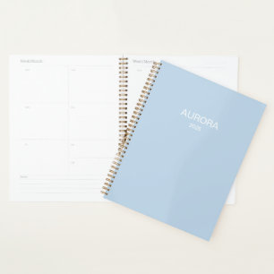 Elegant Powder Blue Personalised Name - Planner