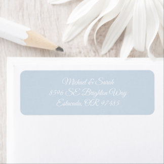 Elegant Powder Blue Return Address