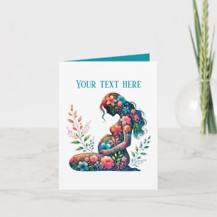 Elegant pregnant Mum add text any purpose Card