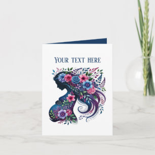 Elegant pregnant Mum add text any purpose Card