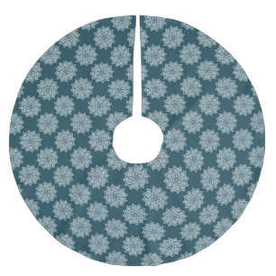 Elegant pretty girly dark green mandala pattern brushed polyester tree skirt