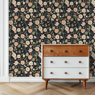 Elegant Pretty Gold Florals Custom Background Wallpaper