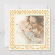 Elegant Pretty Pastel Chic Photo Happy Easter Eggs