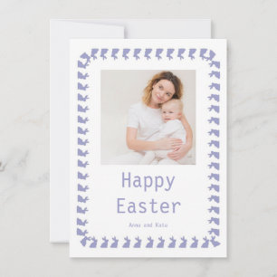 Elegant Pretty Pastel Chic Photo Happy Easter Holiday Card