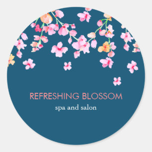 Elegant Pretty Pink Blossom Classic Round Sticker