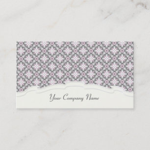 Elegant Pretty Pink Pattern Custom Business Cards