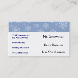 Elegant Pretty Snowflakes Ice Winter Weather Business Card