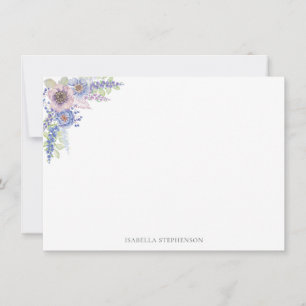 Elegant Pretty Watercolor Floral Personalised Card