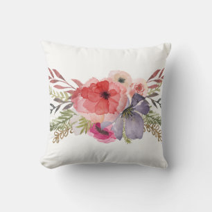 Elegant Pretty Watercolor Florals Mother's Day Cushion